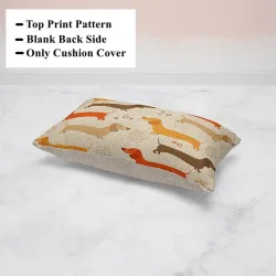 Capa de almofada retangular - com padrão de cachorros - 30 * 50 cm