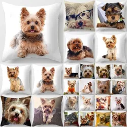 Dekoracyjna poszewka na poduszkę - piesek Yorkie - 45 * 45 cmPoszewek na poduszki