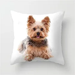 Fodera per cuscino decorativo - Cane Yorkie - 45 * 45 cm