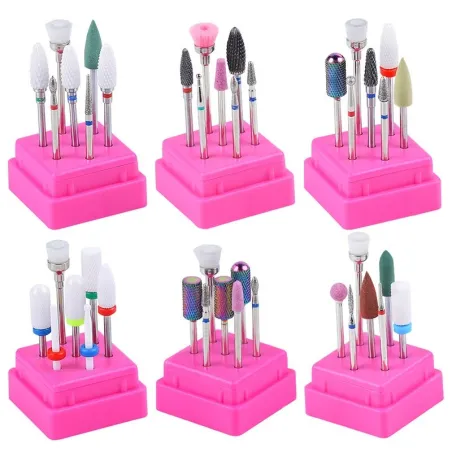 Mèches à ongles diamant céramique - manucure / pédicure - 7 pièces