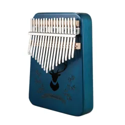 Kalimba-Klavier mit 17 Tasten - hölzernes Musikinstrument mit Stimmhammer