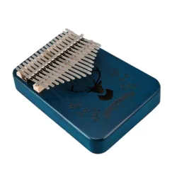Kalimba-Klavier mit 17 Tasten - hölzernes Musikinstrument mit Stimmhammer