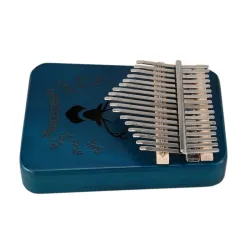 Kalimba-Klavier mit 17 Tasten - hölzernes Musikinstrument mit Stimmhammer