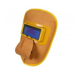 Capacete de soldagem de escurecimento automático - solar - máscara de couro