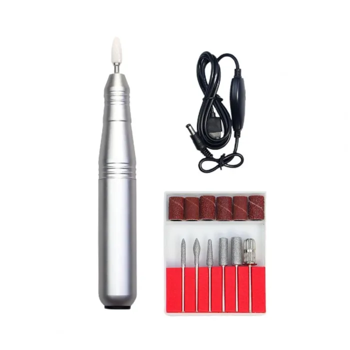 Mini polisseuse à ongles électrique / perceuse - set avec embouts - manucure / pédicure - 35000RPM