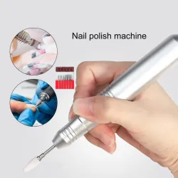 Mini elektryczna polerka do paznokci / wiertarka - zestaw z końcówkami - manicure / pedicure - 35000RPMWiertła Do Paznokci