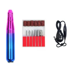 Mini polisseuse à ongles électrique / perceuse - set avec embouts - manucure / pédicure - 35000RPM