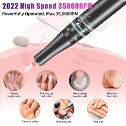 Elektrisk negleboremaskine - manicure / pedicure - 35000RPM