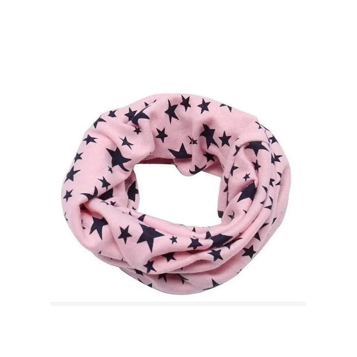 Cachecol infantil redondo de algodão - estampado de estrelas
