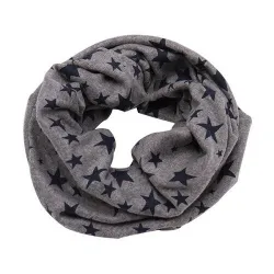 Cachecol infantil redondo de algodão - estampado de estrelas