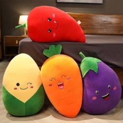 Cuscini a forma di verdura - peluche - melanzana - peperoncino - mais - carota