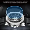 CHENXI - automatic mechanical Quartz watch - waterproof - skeleton design - silver / blueWatches