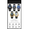 CHENXI - automatic mechanical Quartz watch - waterproof - skeleton design - silver / blueWatches