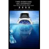 CHENXI - automatic mechanical Quartz watch - waterproof - skeleton design - silver / blueWatches