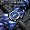 CHENXI - automatic mechanical Quartz watch - waterproof - skeleton design - silver / blueWatches