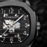 CHENXI - automatic mechanical Quartz watch - waterproof - skeleton design - gold / blackWatches