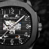 CHENXI - automatic mechanical Quartz watch - waterproof - skeleton design - gold / blackWatches