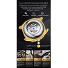 CHENXI - automatisk mekanisk Quartz ur - vandtæt - skelet design - guld / sort
