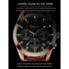 CHENXI - sports Quartz-klokke - vanntett - lærreim - brun / svart