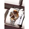 CHENXI - montre à quartz de luxe - or rose - acier inoxydable - étanche - marron