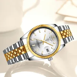 CHENXI - luksus Quartz ur - kronograf - dobbelt kalender - vandtæt - rustfrit stål
