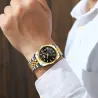 CHENXI - montre à quartz de luxe - chronographe - double calendrier - étanche - acier inoxydable