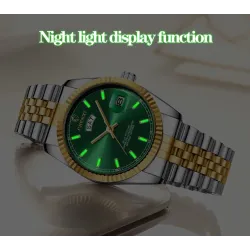 CHENXI - montre à quartz de luxe - chronographe - double calendrier - étanche - acier inoxydable