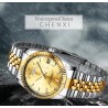 CHENXI - luksuriøs Quartz-klokke - kronograf - dobbel kalender - vanntett - rustfritt stål