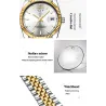 CHENXI - montre à quartz de luxe - chronographe - double calendrier - étanche - acier inoxydable