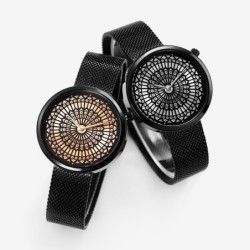SHENGKE - relógio de quartzo de luxo - à prova d'água - pulseira de malha de aço