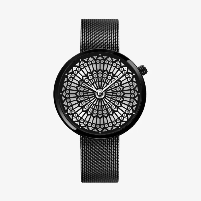 SHENGKE - relógio de quartzo de luxo - à prova d'água - pulseira de malha de aço