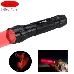 Q5 T6 - 5000lm - LED-taskulamppu - 18650 akku - USB-laturi - punainen valo