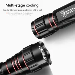 Q5 T6 - 5000lm - LED-taskulamppu - 18650 akku - USB-laturi - vihreä valo