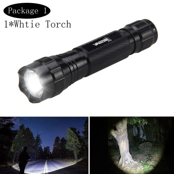 Q5 T6 - 5000lm - LED-lommelykt - 18650 batteri - USB-lader - hvitt lys