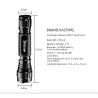 Q5 T6 - 5000lm - LED flashlight - 18650 battery - USB charger - white lightTorches