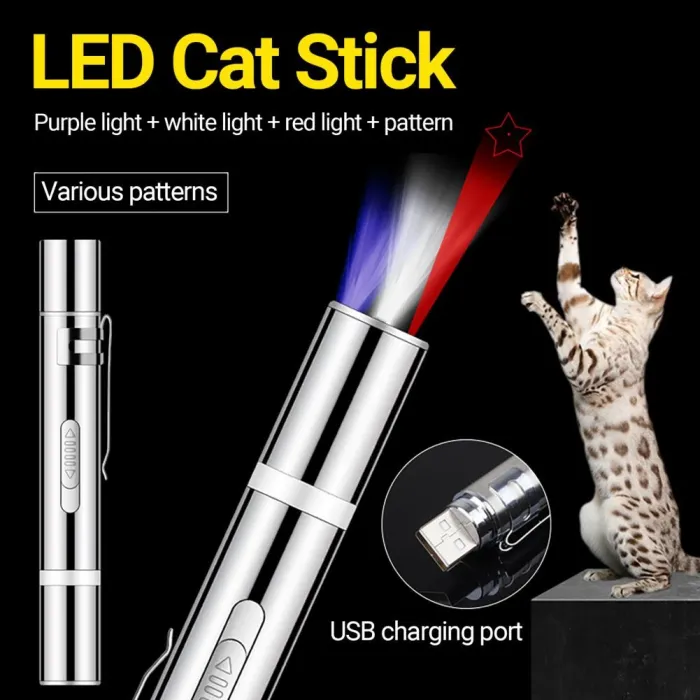 Kijek laserowy - światło LED z wzorami - zabawka dla zwierzakaWskaźniki Laserowe