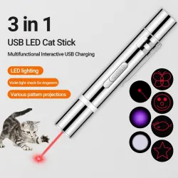 Laserstick - LED-lys med mønstre - kjæledyrleketøy