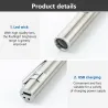 Mini USB-taskulamppu - hoitotyö - lääkärit - ruostumaton teräs