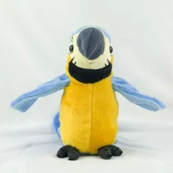 Perroquet parlant en peluche - répète ce que vous dites - agite ses ailes - jouet en peluche