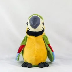 Perroquet parlant en peluche - répète ce que vous dites - agite ses ailes - jouet en peluche