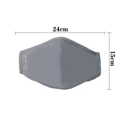 Masque de protection visage/bouche - avec 2 filtres à charbon actif PM25 - réutilisable