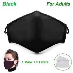 Mascherina protettiva viso/bocca - con 2 filtri a carboni attivi PM25 - riutilizzabile