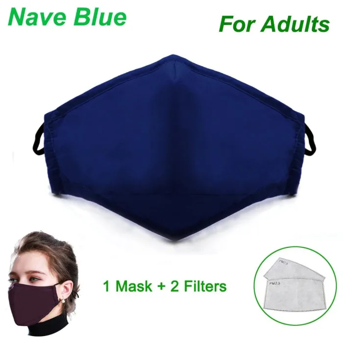 Protective face / mouth mask - with 2 PM25 activated carbon filters - reusableMouth masks