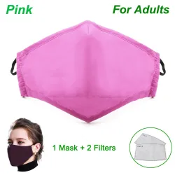Máscara protetora facial / bucal - com filtros de carvão ativado 2 PM25 - reutilizáveis