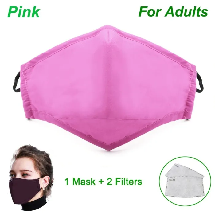 Máscara protetora facial / bucal - com filtros de carvão ativado 2 PM25 - reutilizáveis