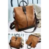 Vintage-Lederrucksack - Umhängetasche - große Kapazität