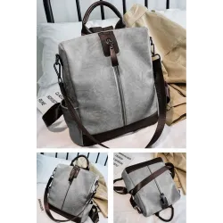 Vintage-Lederrucksack - Umhängetasche - große Kapazität
