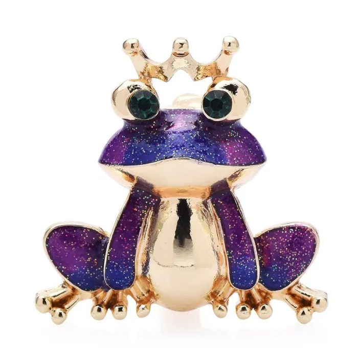 Sapo na coroa - broche