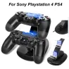 Chargeur double - support - USB - LED - pour manette PS4 / PS4 Pro / PS4 Slim