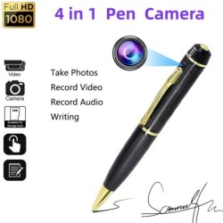 4 i 1 penna - FHD 1080P kamera - foton - video / ljudinspelning - skrivpenna